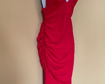 RETRO Prabal Gurung red evening gown sexy drama