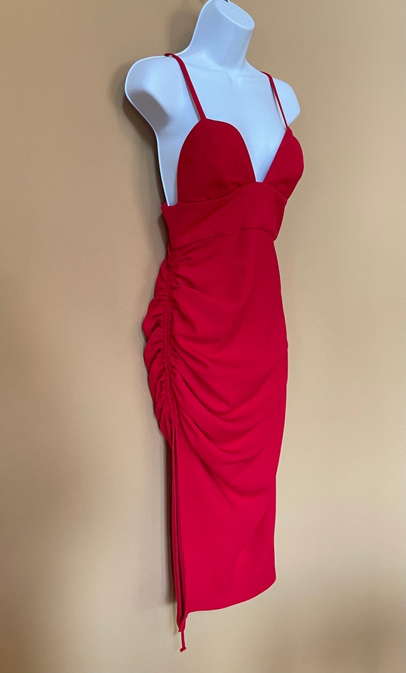 RETRO Prabal Gurung red evening gown sexy drama - image 1