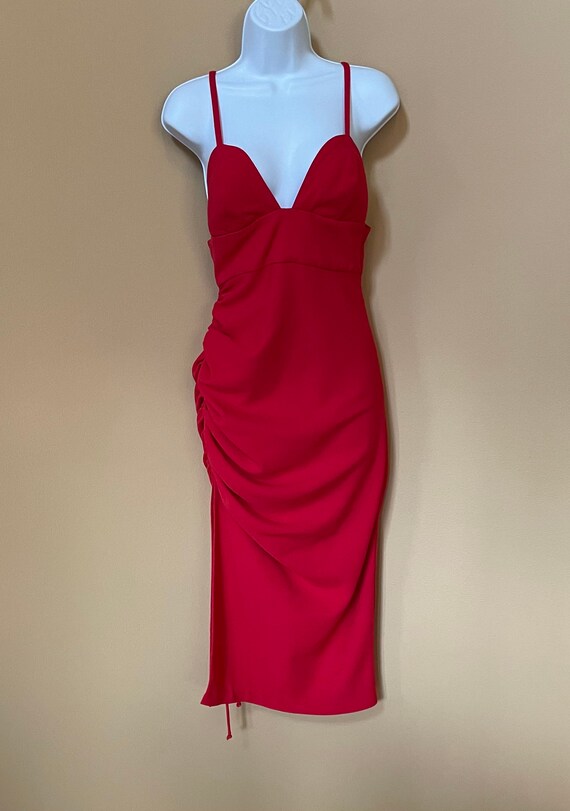 RETRO Prabal Gurung red evening gown sexy drama - image 3