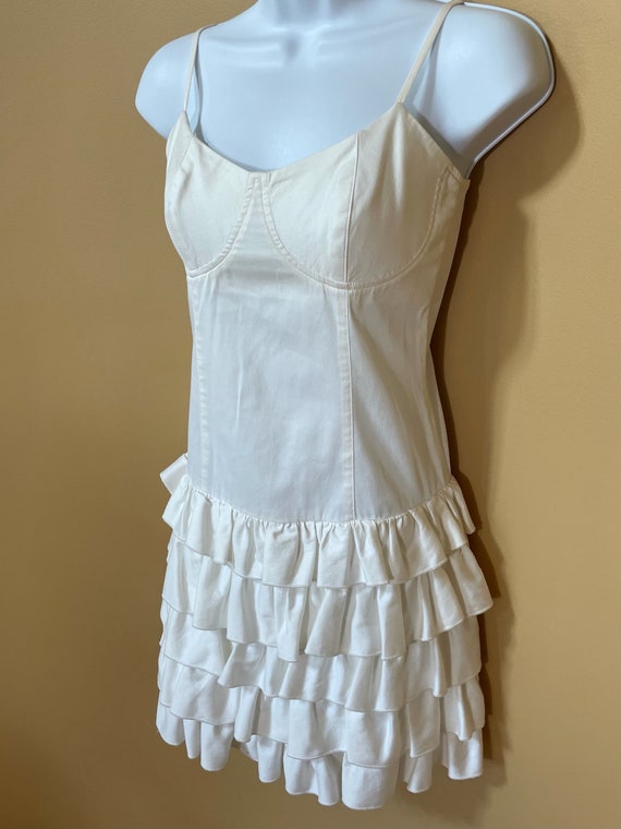 VINTAGE Betsey Johnson white dress 80s/90s y2k Madonn… Gem