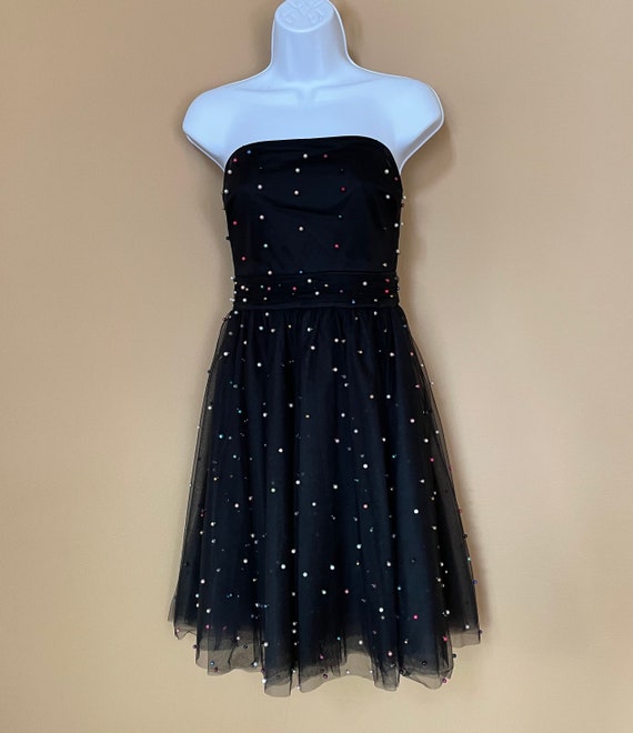 betsey johnson black tulle dress Betsey Johnson Tallulah Tulle Dress S (4-6)