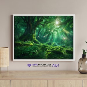 Forest Wall Art - Fantasy Land Series | 24&quot;x18&quot; Magic the Gathering Inspired Artwork Green MTG Poster