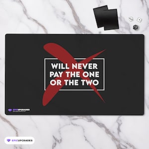 Nigdy nie płać - Mata do gry - Magic the Gathering EDH Commander Player 24"x14" Mata do kart MTG Minimalistyczny dodatek do prezentu