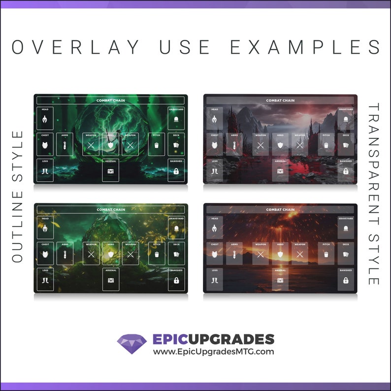 Table Weapons Overlay FAB Playmat Zone Overlay PSD Digital Download - 24