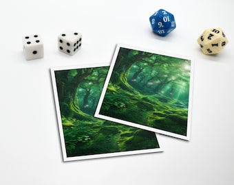 MTG Playmat With Play Zones - Magic The Gathering Mat Lotus Lands Design 24x14 Inch