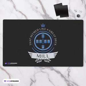 Mill Life Playmat - Magic the Gathering Deck Archetype Blue 24&quot;x14&quot; Custom MTG Card Mat