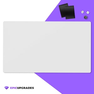 Tappetino da gioco bianco - Tappetino da gioco personalizzabile semplice senza marchio 24"x14" per TCG