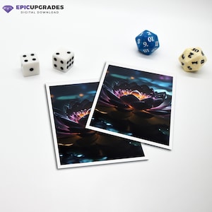 Digital Download | Black Lotus Inspired Custom Art for MTG Sleeves | 2.5&quot; x 3.5&quot; JPG Art Magic the Gathering (Not a Physical Product)