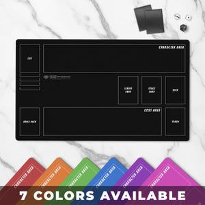 One Piece Playmat for OP TCG Players - 24&quot;x14&quot; Minimal Playmat with Zones - Card Mat Accessories, Card Game Play Mat Gift