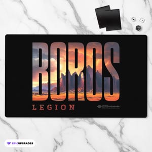 Boros Legion Playmat for MTG Player Gift for Magic the Gathering Custom Card Mat Mountain Plains Artwork Red White Mana