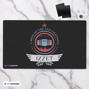 Izzet Life Playmat - Magic the Gathering Deck Red Blue 24"x14" Custom MTG Card Mat