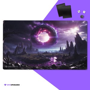 Damnation Inspired Playmat - Iconic Wonders | 24"x14" Reimagined Card Artwork Magic the Gathering MTG Swamp Card Mat
