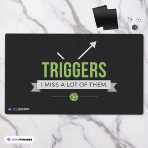 Triggers Playmat - Magic the Gathering Funny 24&quot;x14&quot; Custom MTG Card Mat