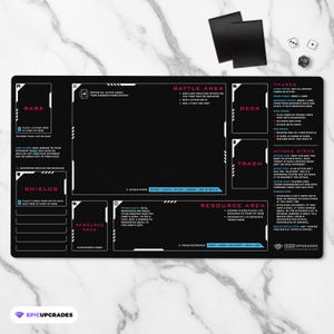 Gundam Card Game Playmat for Beginners - 24&quot;x14&quot; Unofficial Learning Mat with Zones – Rookie GCG Compatible TCG Player Gift Accessory
