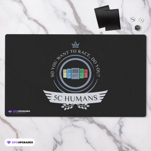 Tapete de juego Five Color Humans Life - Magic the Gathering Modern 5C Archetype 24" x 14" personalizado para cartas MTG