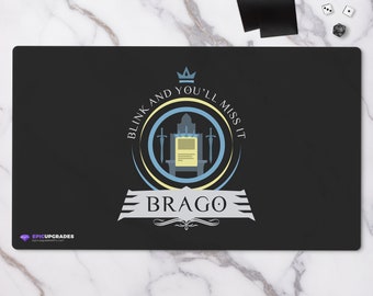 Commander Brago Playmat - Magic the Gathering 24"x14" King Eternal Custom EDH MTG Card Mat