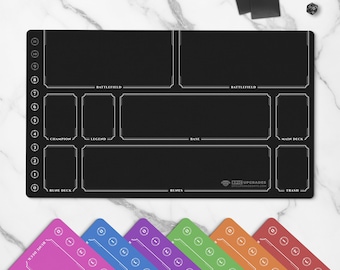 Riftbound Playmat with Zones | 24"x14" Unofficial Minimalist Card Mat | Play Mat Gift for Riftbound Player | 7 Color Options