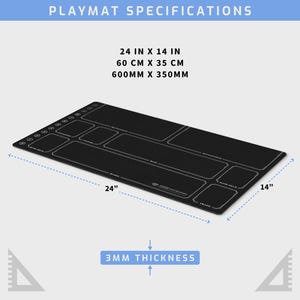 Minimal Riftbound playmat for TCG players, 24x14 inch card game mat with zone layout and 7 color options for organized tabletop play.