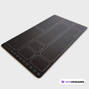 Minimal Riftbound playmat for TCG players, 24x14 inch card game mat with zone layout and 7 color options for organized tabletop play.
