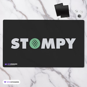 STOMPY Playmat - Magic the Gathering 24&quot;x14&quot; Custom Mono Green Timmy MTG Card Mat Accessory