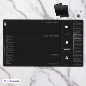 MTG Beginner Playmat for Magic the Gathering New Player Playmat with Zones Learn to Play MTG Accessories for New Player MTG Gift Card Mat