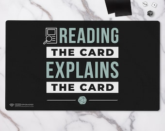 Reading the Card Playmat - Magic the Gathering Funny 24"x14" Custom MTG Card Mat