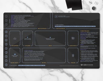 Riftbound Playmat for Beginners - 24"x14" Unofficial Learning Mat with Zones | Learn Riftbound Faster | Card Game Gift Accessory