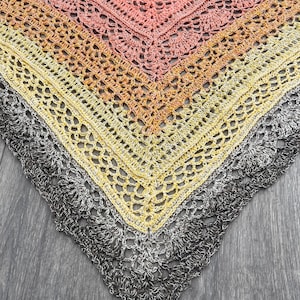 Hand Crocheted triangle shawl