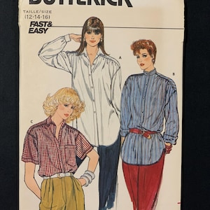 Butterick 6020 Uncut Blouse Pattern Size 12-14-16