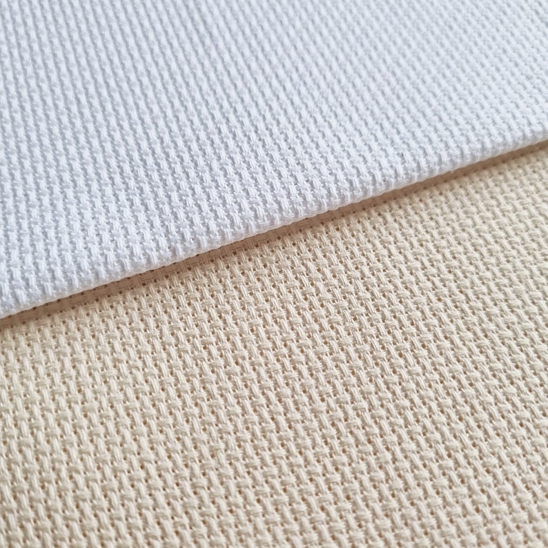 14 Count Aida Fabric White Aida Cream Aida Cross Stitch Etsy