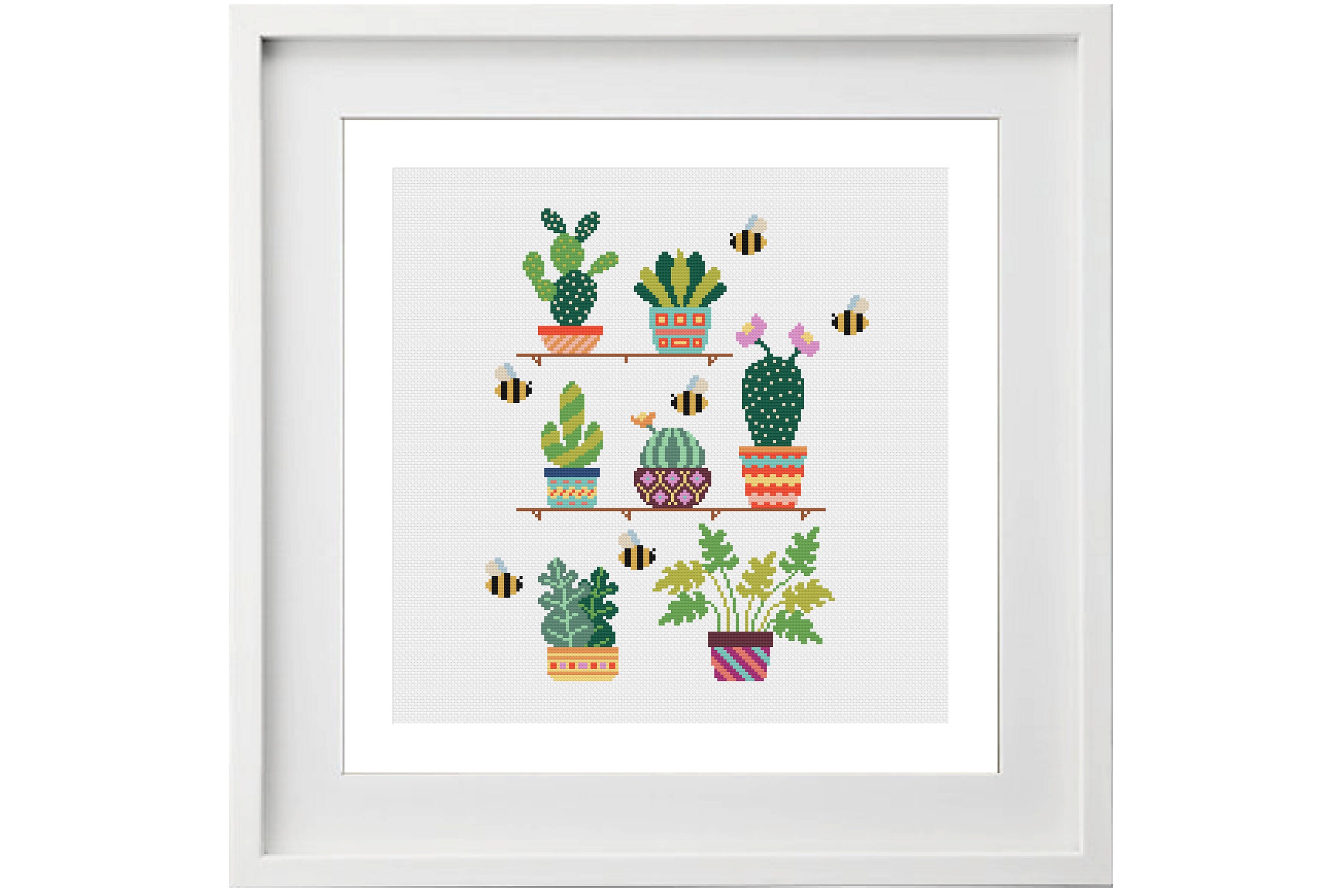 Cactus Cross Stitch Pattern Succulent Cross Stitch Floral Etsy