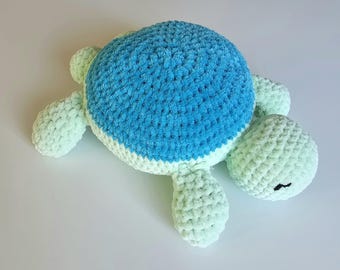 Sea Turtle Crochet Kit | Cute Easy DIY Amigurumi Plush Kit for Beginners
