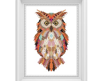 Mandala Owl Diamond Painting Kit | Round Drill Diamond Art | 5D Diamonds | Woodland Animal Themed Craft Kit for Beginners