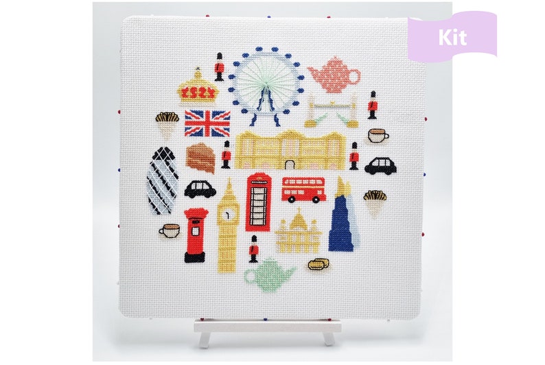 British Cross Stitch Kit London Cross Stitch Landmark Etsy