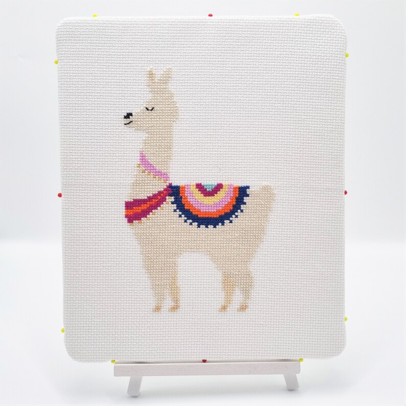 Llama Cross Stitch Pattern Alpaca Cross Stitch Animal Cross Stitch Nursery Cross Stitch Beginners Cross Stitch Needlework Pattern image 2