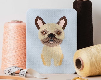 Dog Counted Cross Stitch Kit for Children | Craft Kits for Kids | Beginners Sewing Project | Animal Embroidery for Newbies | DIY Needlecraft