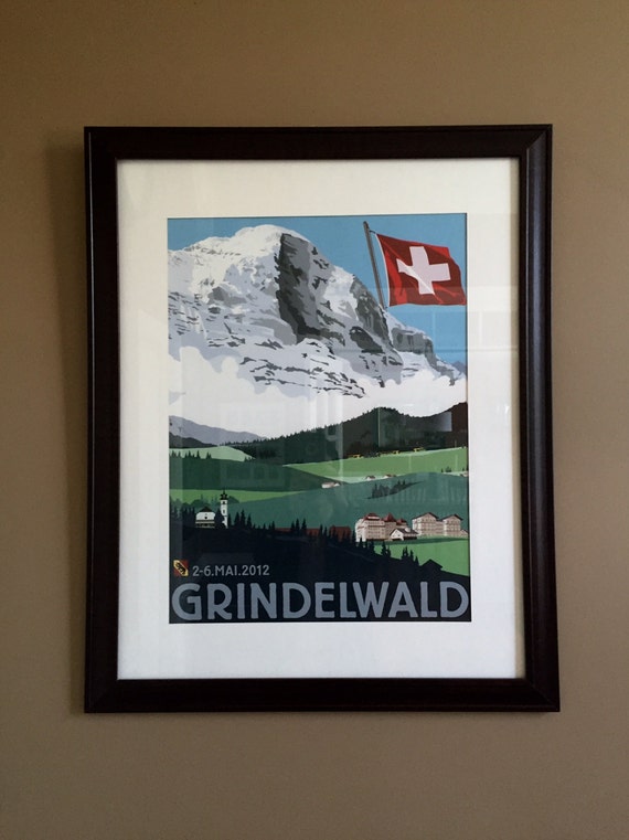Grindelwald, Switzerland - Vintage Style Travel Poster - Etsy