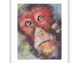 Mona Monkey cross stitch pattern Cross stitch Counted  Cross stitch supply PDF cross stitch chart Cute Cross Stitch