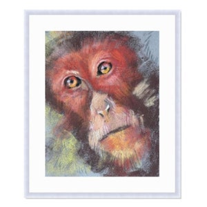 Mona Monkey cross stitch pattern Cross stitch Counted  Cross stitch supply PDF cross stitch chart Cute Cross Stitch