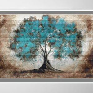 Blue Tree of Life Cross stitch pattern Cross stitch embroidery Counted cross stitch Cross stitch supply PDF punto de cruz blauer Lebensbaum