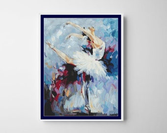 Ballerina Watercolor Cross stitch pattern Cross stitch Counted cross stitch Cross stitch supply PDF cross stitch chart