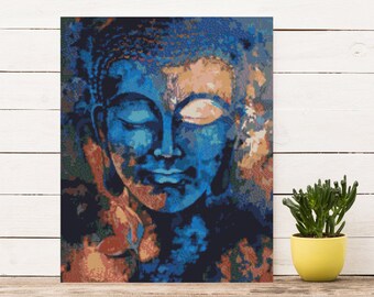 Buddha Watercolor Cross stitch pattern Cross stitch Counted cross stitch Cross stitch supply PDF cross stitch chart