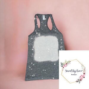 Bleached Tultex 190 Mock Up - bleached tank top- womens shirt, bleached mock up
