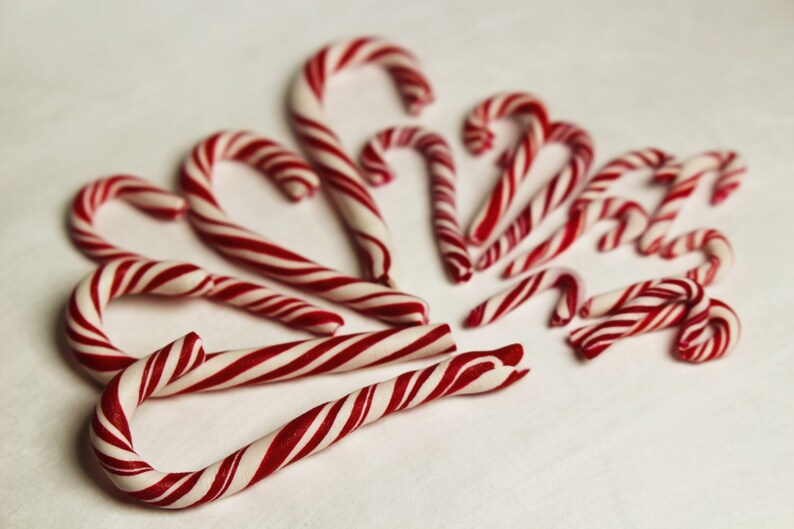 10 Miniature Candy Canes Miniature Foods Dollhouse Etsy