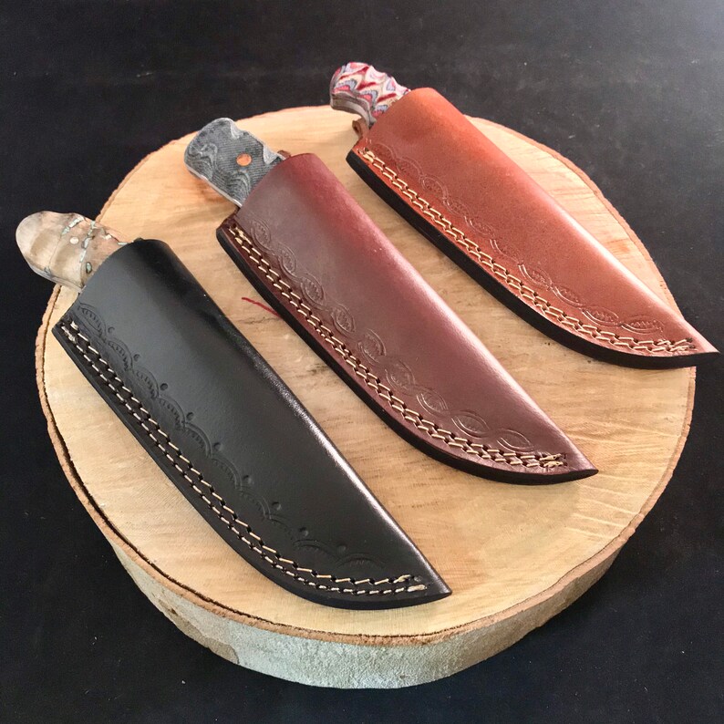 Premium Leather Knife Sheath Fold Over Belt Loop for Fixed Etsy