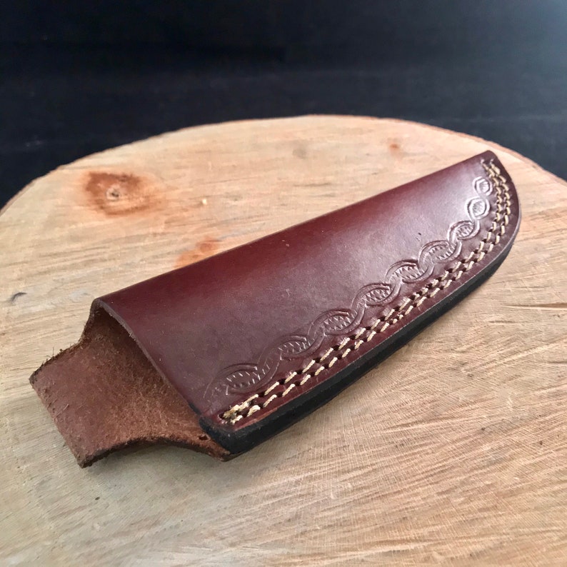Premium Leather Knife Sheath Fold Over Belt Loop for Fixed Etsy
