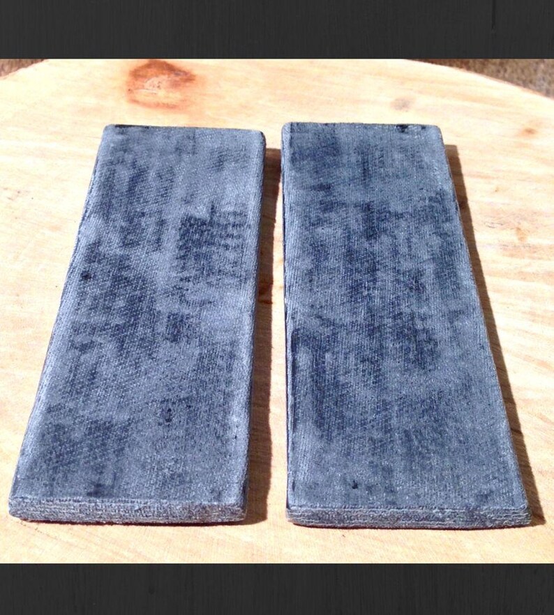 Black & Blue Jean Denim Micarta Knife Scales Pair 5 1/2x Etsy
