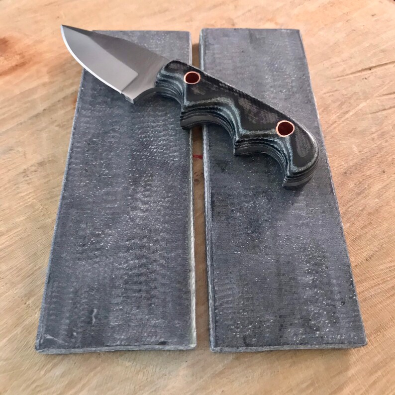 Black & Blue Jean Denim Micarta Knife Scales Pair 5 1/2x Etsy