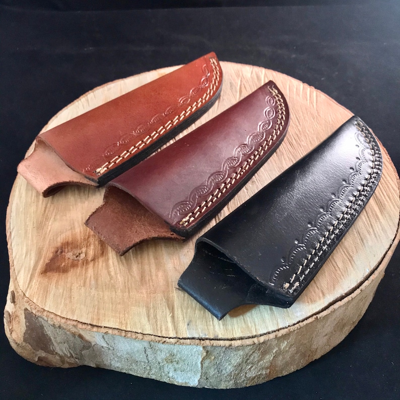 Premium Leather Knife Sheath Fold Over Belt Loop for Fixed Etsy