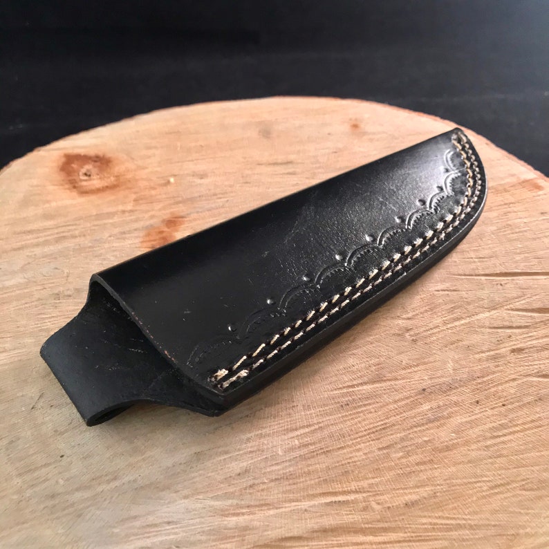 Premium Leather Knife Sheath Fold Over Belt Loop for Fixed Etsy